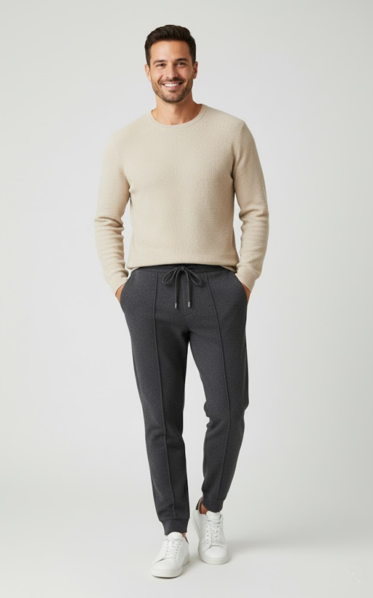 Men’s Premium Cashmere-Blend Knit Jogger Pants